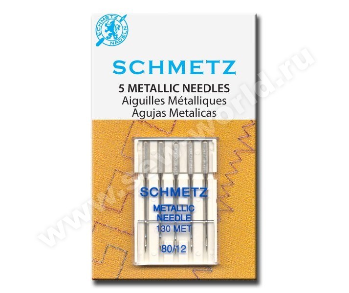 

Иглы Schmetz для металлизированных нитей № 90, 5 шт.