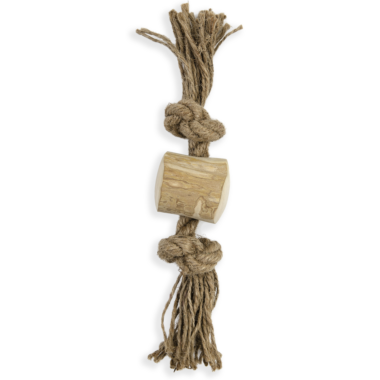 

Игрушка для собак COFFEE WOOD Бочонок на веревке, 20см, S 2шт
