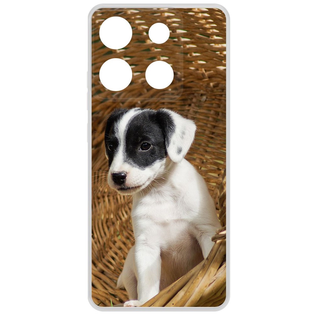 

Чехол-накладка Krutoff Clear Case Щенок в корзине для INFINIX Smart 7 Plus, Прозрачный