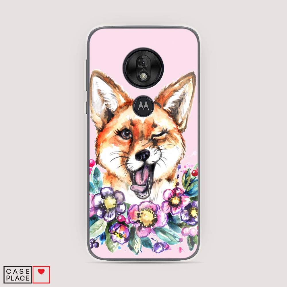 

Чехол Awog на Motorola Moto G7 Play / Моторола Мото G7 Play "Подмигивающая лиса", Разноцветный, 241250-10