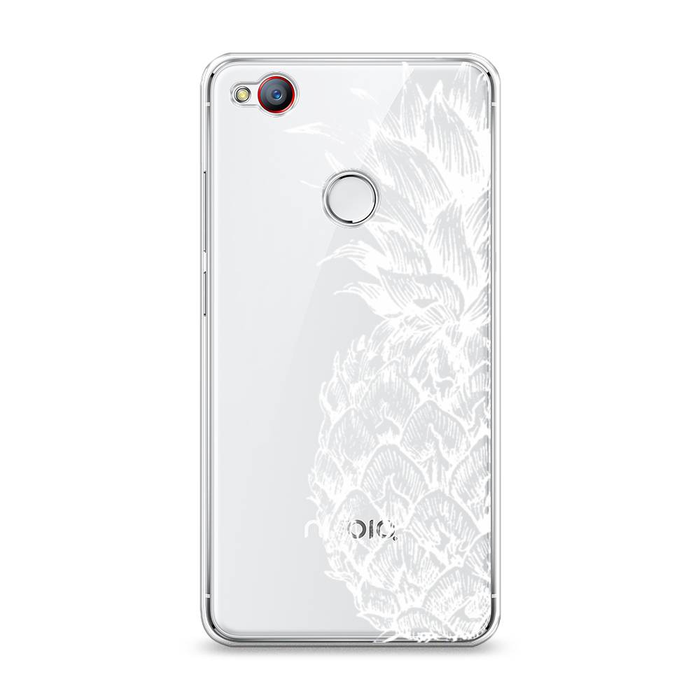 

Чехол Awog на ZTE Nubia Z11 Mini / ЗТЕ Нубиа Z11 Mini "Ананас графика белая", 131550-10