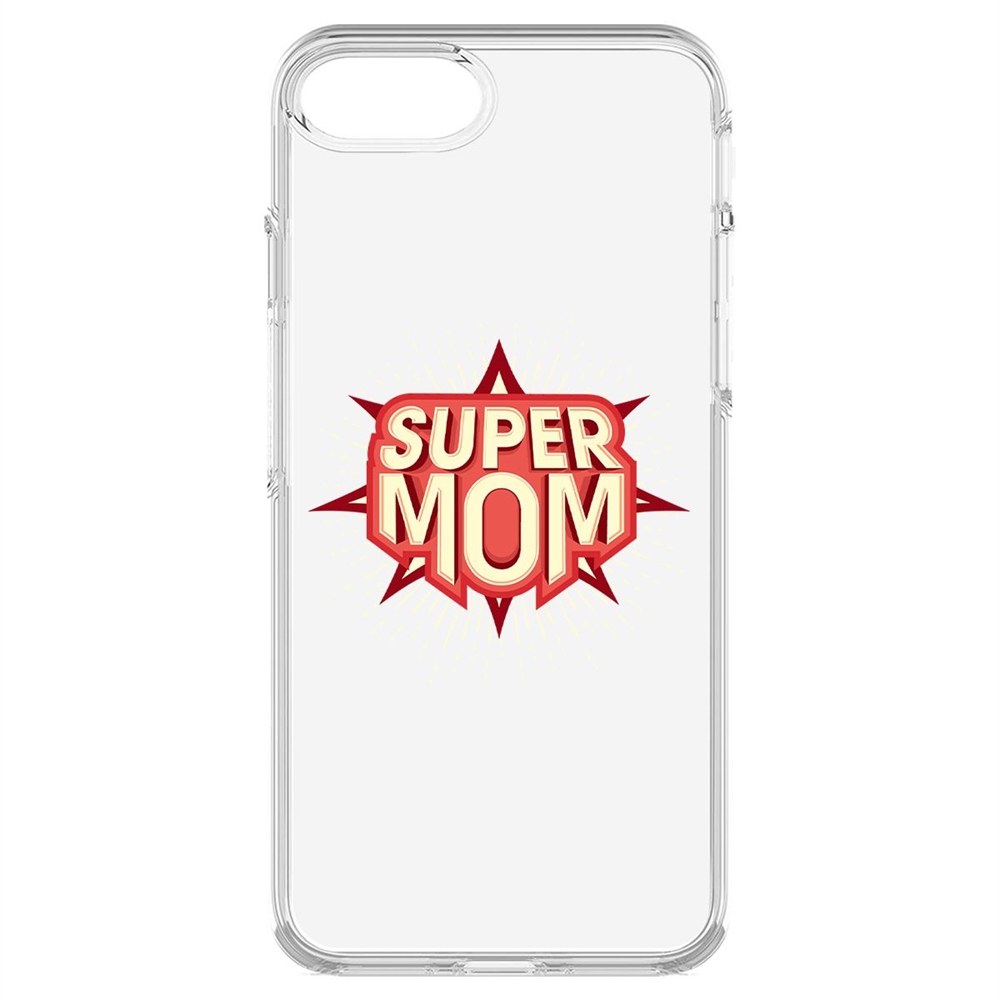 

Чехол-накладка Krutoff Clear Case Супер Мама для iPhone 7/8/SE