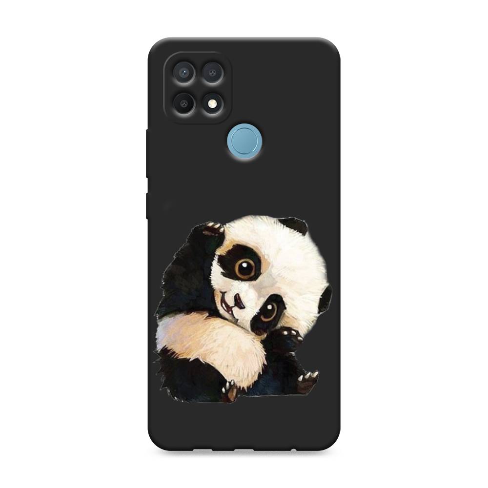 

Матовый силиконовый чехол "Большеглазая панда" на Oppo A15s, Большеглазая панда