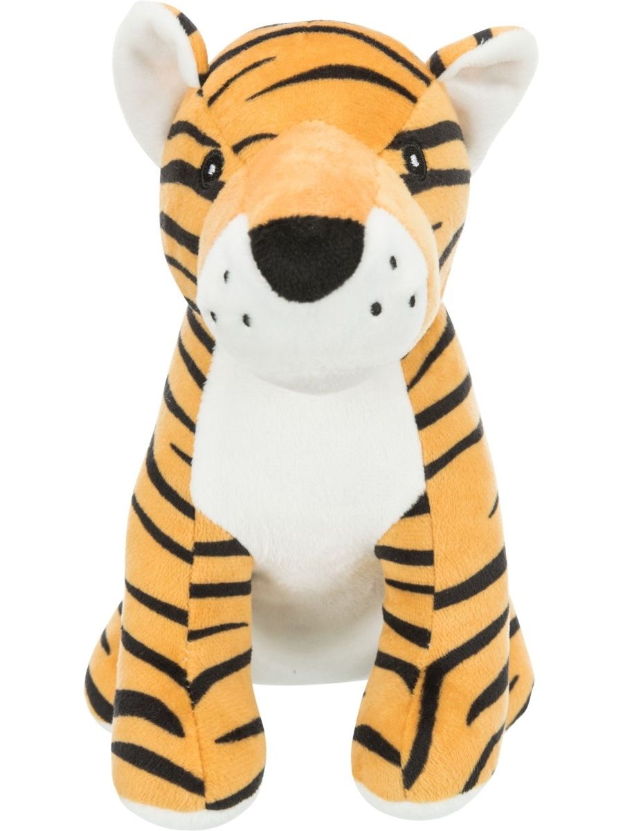 фото Мягкая игрушка, игрушка-пищалка для собак trixie тигр, желтый, черный, 21 см