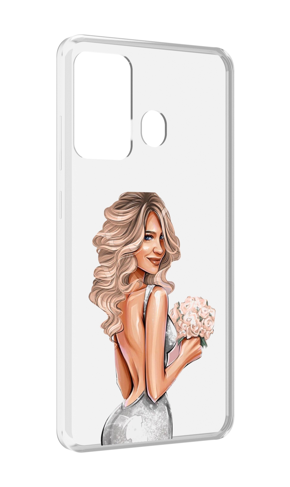 

Чехол MyPads Роскошное-платье женский для ITEL A27 / ITEL P17, Прозрачный, Tocco