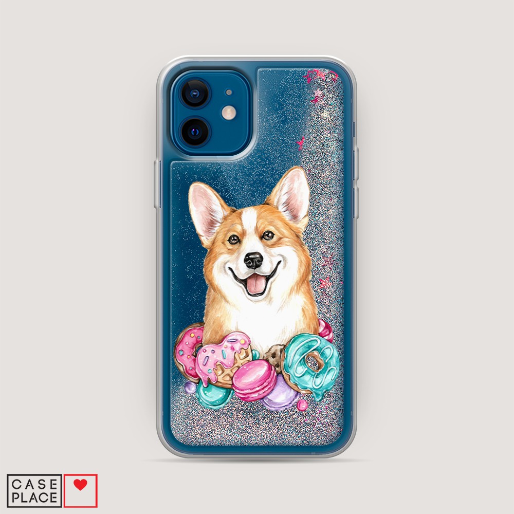 

Чехол Awog на Apple iPhone 12 mini / Айфон 12 mini "Корги и сладости", Разноцветный, 12691-1