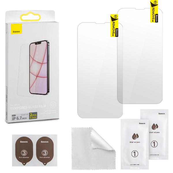 

Защитное стекло Baseus для iPhone 14 Plus Full Clear Glass 0.3 мм (2 pcs)