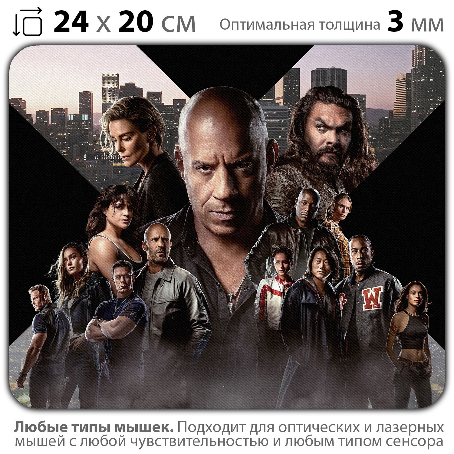 

Коврик для мыши NoBrand PAD03000365, Разноцветный