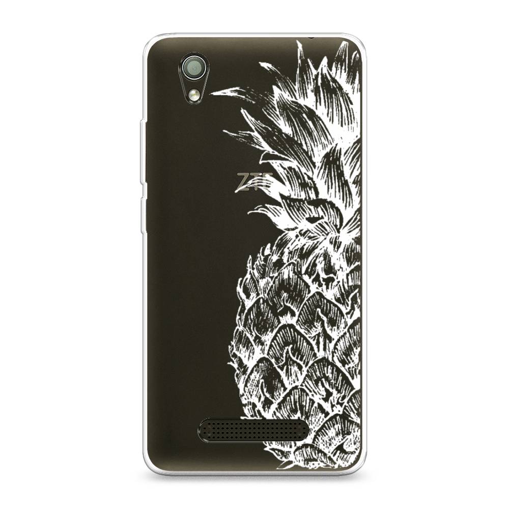 

Чехол Awog на ZTE Blade X3 / ЗТЕ Блэйд X3 "Ананас графика белая", Разноцветный, 130650-10