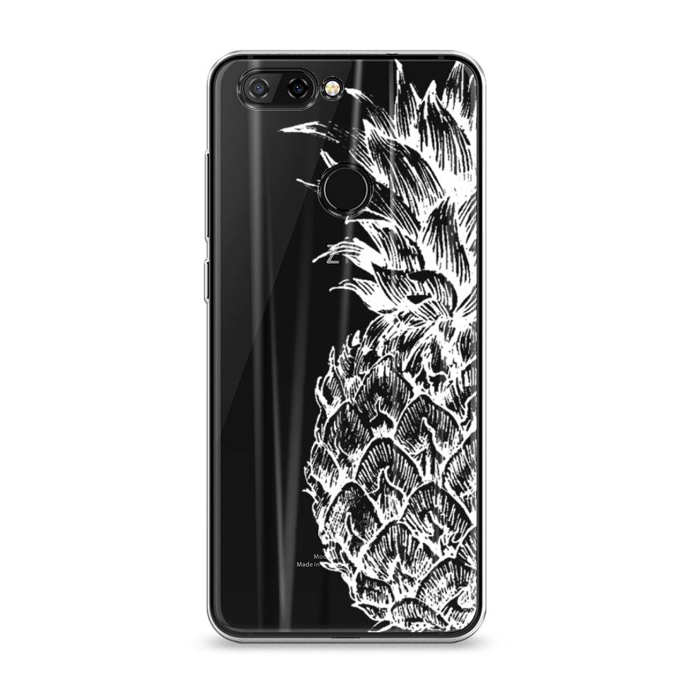 

Чехол Awog на ZTE Blade V9 / ЗТЕ Блэйд V9 "Ананас графика белая", Разноцветный, 132450-10