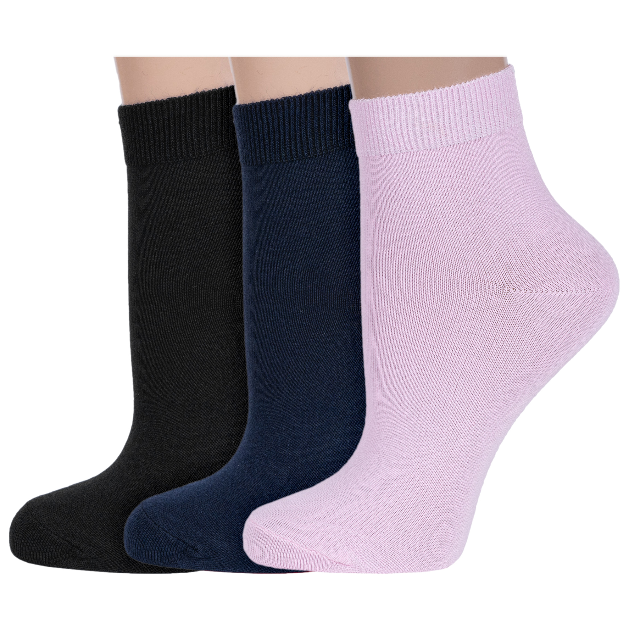 

Комплект носков женских Rusocks 3-С-420 черных; синих; розовых 23, Черный;синий;розовый, 3-С-420