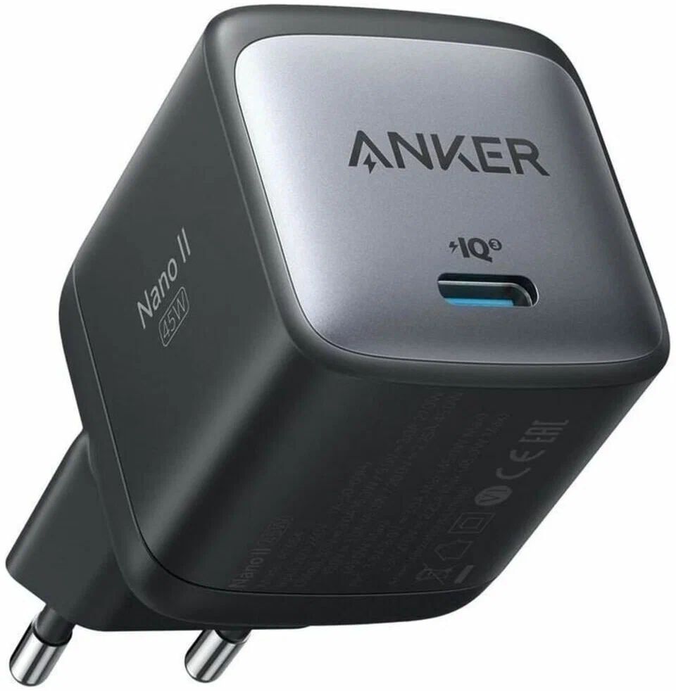 Сетевое зарядное устройство Anker PowerPort Nano II GaN A2664 45W USB Type-C, черный