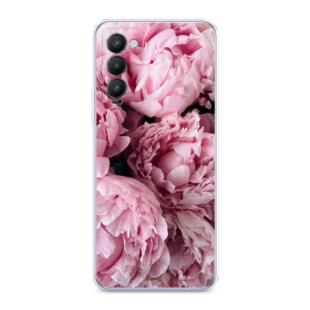 

Чехол Awog на Tecno Camon 18 "Нежные пионы", Разноцветный, 300650-8
