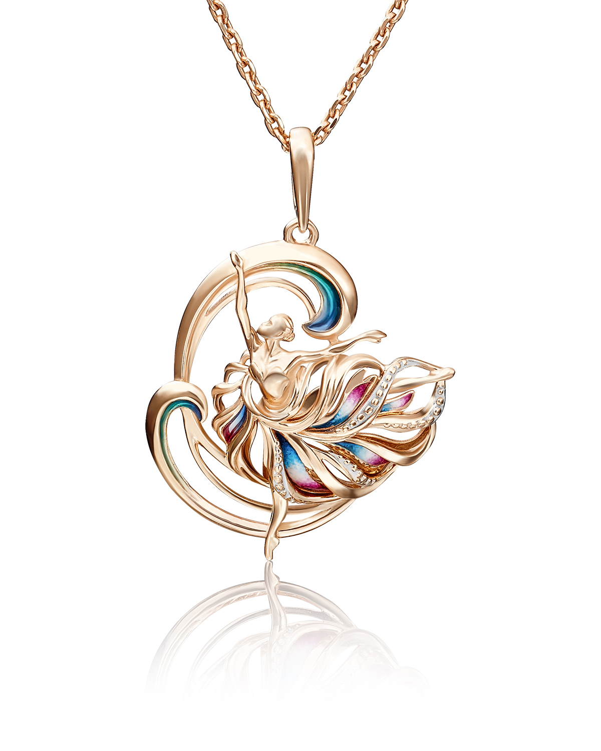 

Кулон из красного золота PLATINA jewelry 03-2816-00-000-1110-65, эмаль, 03-2816-00-000-1110-65
