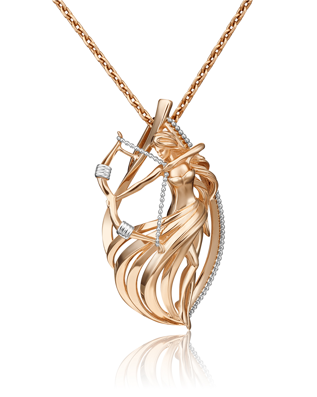 Бегунок из красного золотабелого золота PLATINA jewelry 03-2814-10-000-1111-48 37238₽