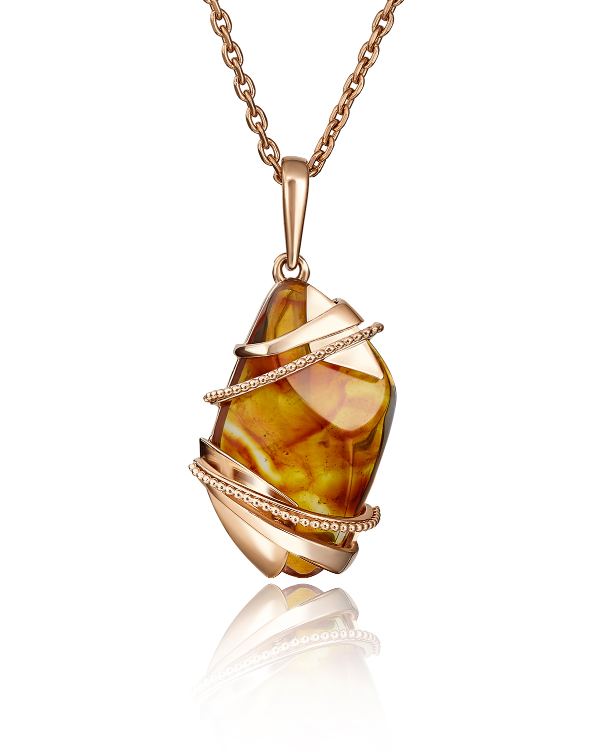 

Подвеска из золота с янтарем PLATINA jewelry 03-2805-00-271-1110-46, 03-2805-00-271-1110-46
