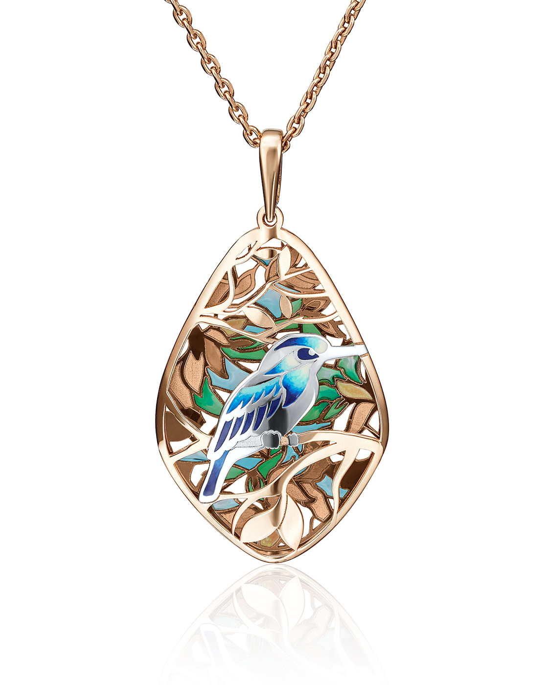 

Кулон из красного золота PLATINA jewelry 03-2800-00-000-1110-48, эмаль, 03-2800-00-000-1110-48