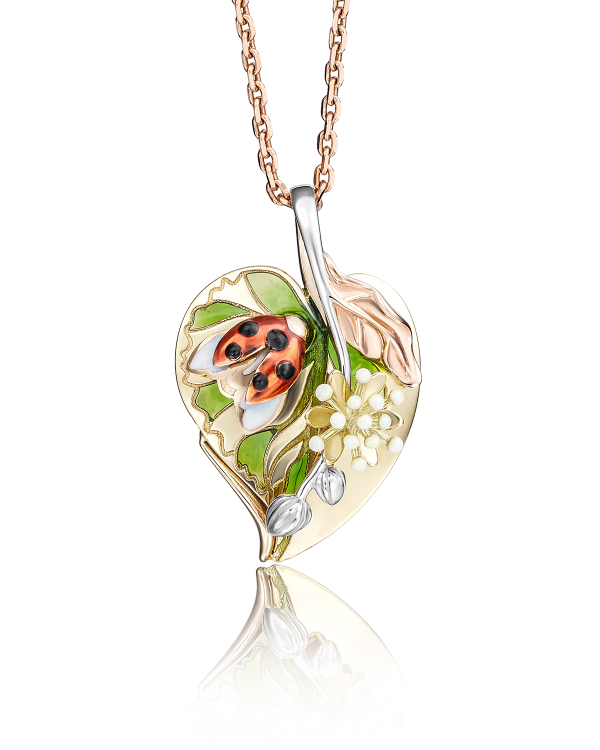 

Подвеска из красного золота/желтого золота PLATINA jewelry 03-2746-00-000-1113-48, эмаль, 03-2746-00-000-1113-48