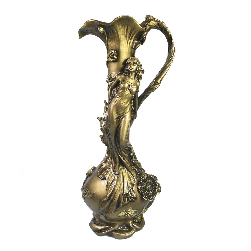 

Изделие декоративное Кувшин с Нимфой (золото), 10х10х30см KSMR-713975/SG038, Золотистый