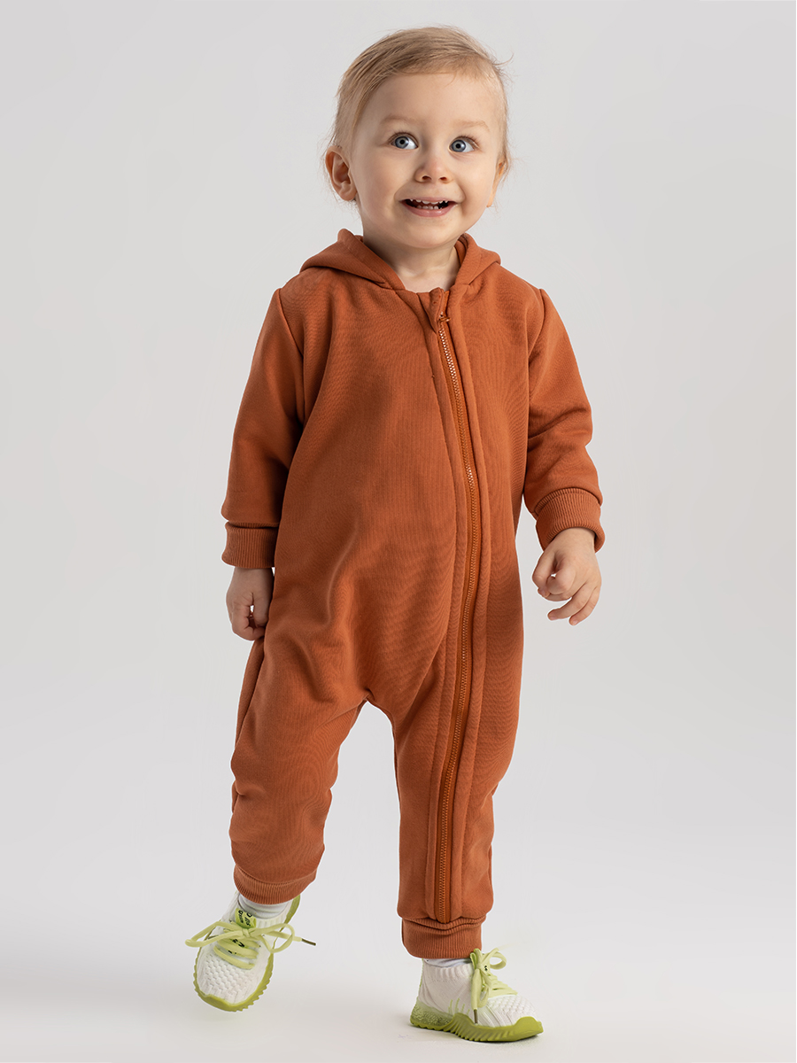 фото Комбинезон детский mowbaby dino, brown, 86