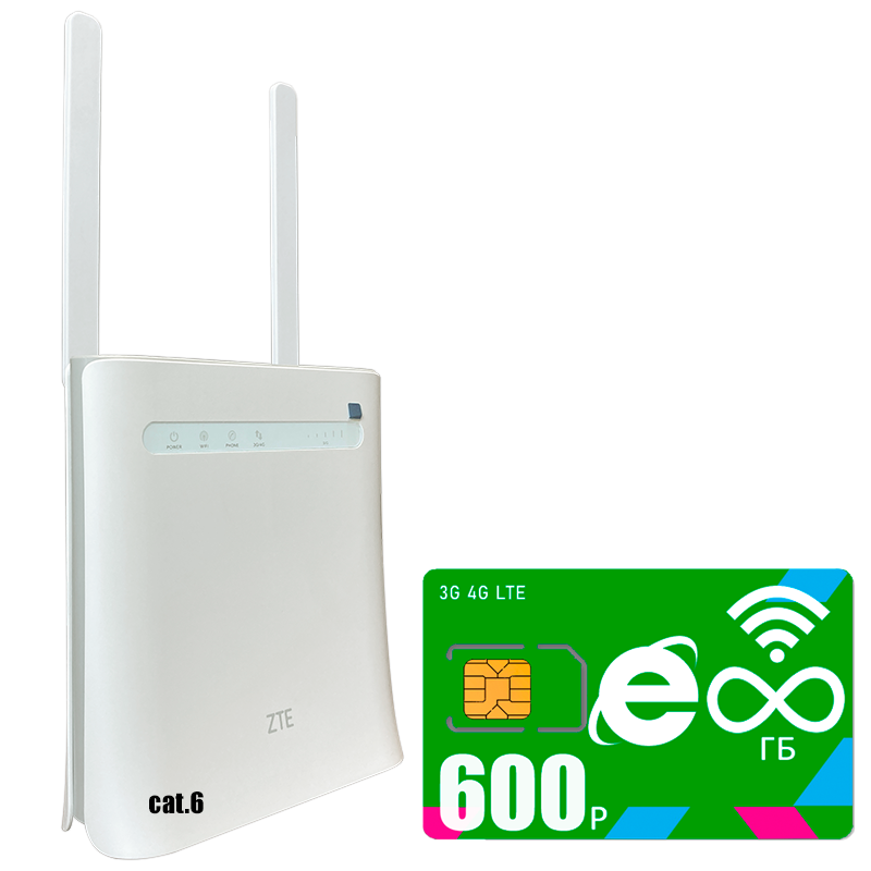 

Wi-Fi роутер ZTE белый (komplekt-zteMF286-antenni-mega600-PRO-sb)