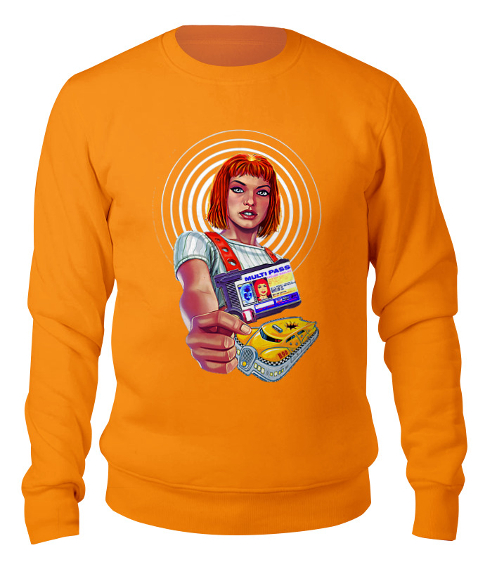 

Свитшот унисекс Printio Leeloo multipass оранжевый M, Leeloo multipass