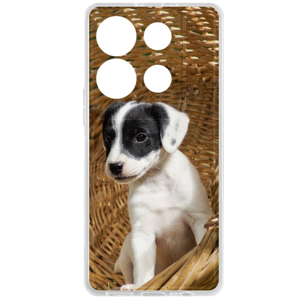 Чехол-накладка Krutoff Clear Case Щенок в корзине для INFINIX Note 30 VIP