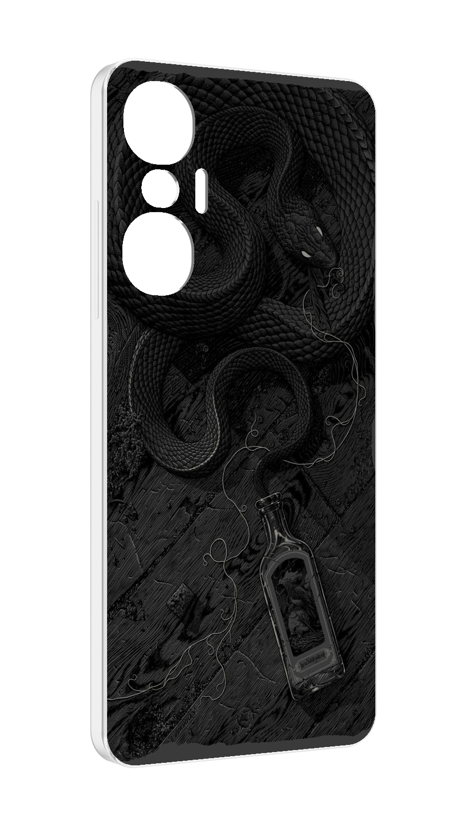 

Чехол MyPads змея с бутылкой для Infinix Hot 20S противоударный, Tocco