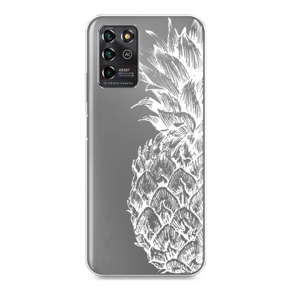 

Чехол Awog на ZTE Blade V30 Vita / ЗТЕ Блэйд V30 Vita "Ананас графика белая", Разноцветный, 135050-10