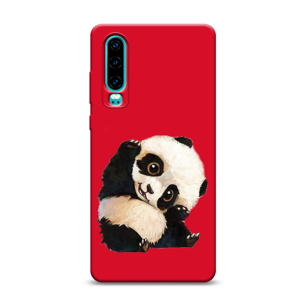 

Матовый силиконовый чехол "Большеглазая панда" на Huawei P30, Большеглазая панда