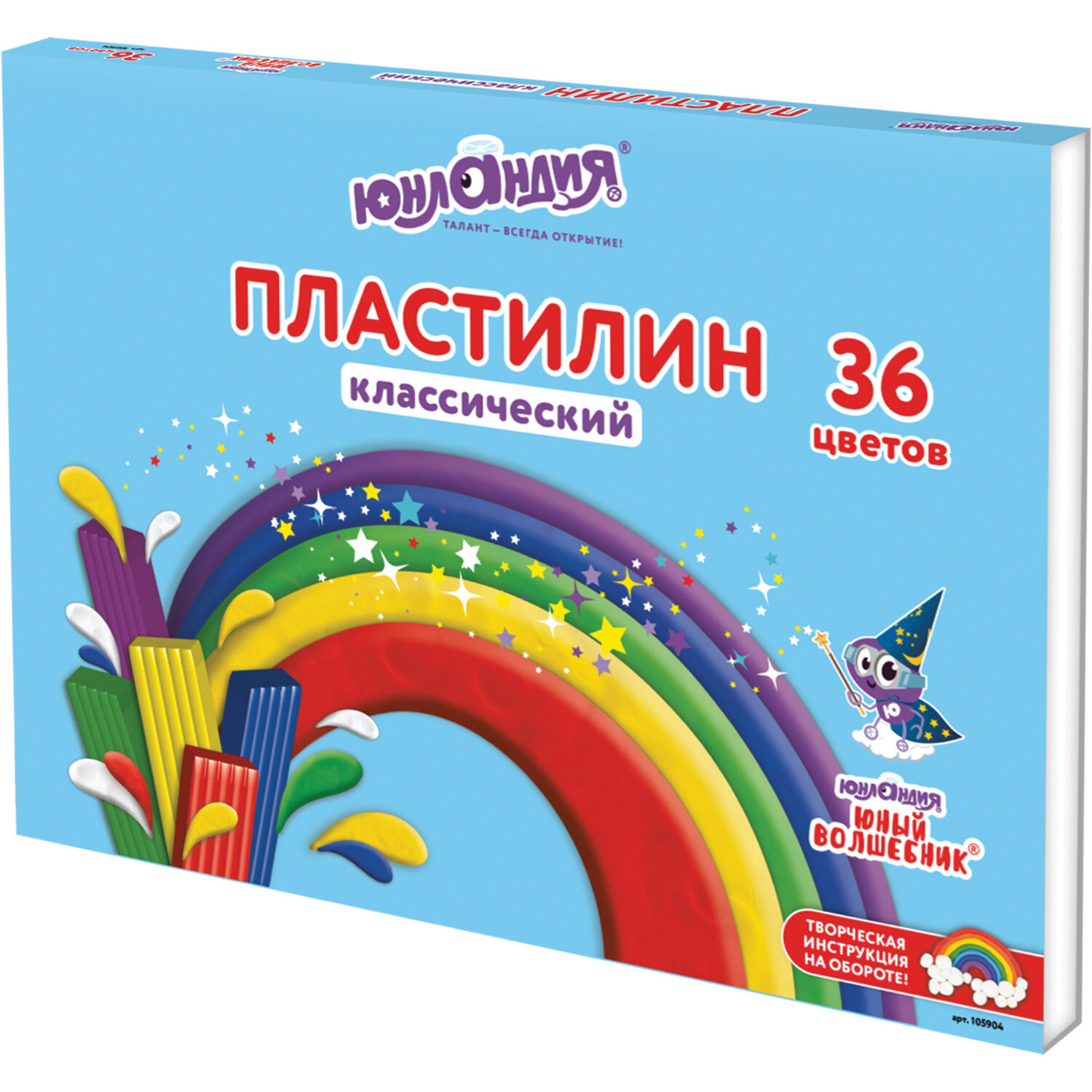 

Юнландия "Юный волшебник", 36 цветов, 720 г, со стеком, высшее качество
