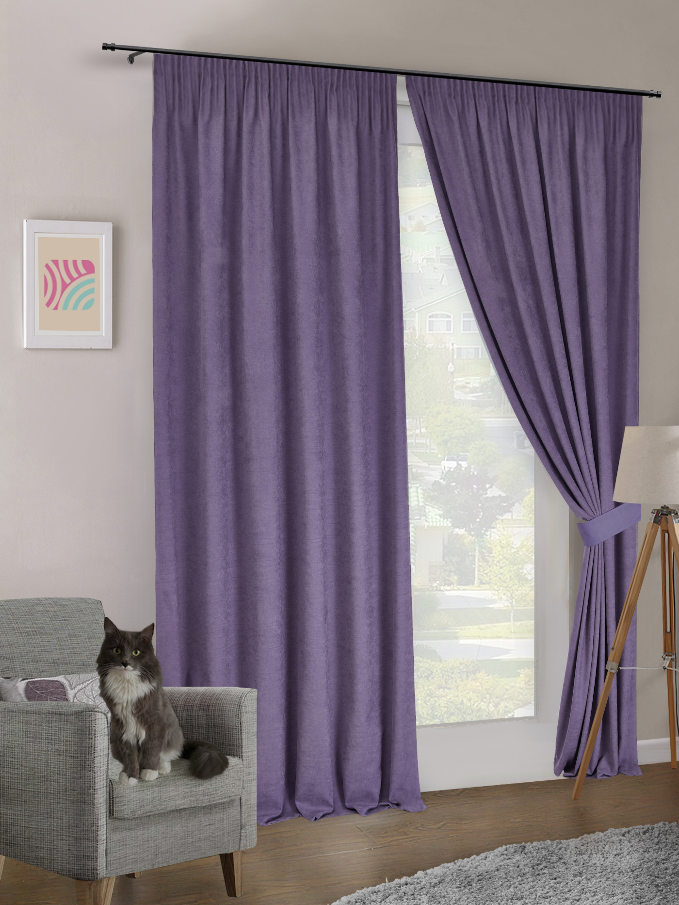 

Комплект штор канвас Bacio 200x270см 2 шт, k_Can_400x270_223, canvas_lenta