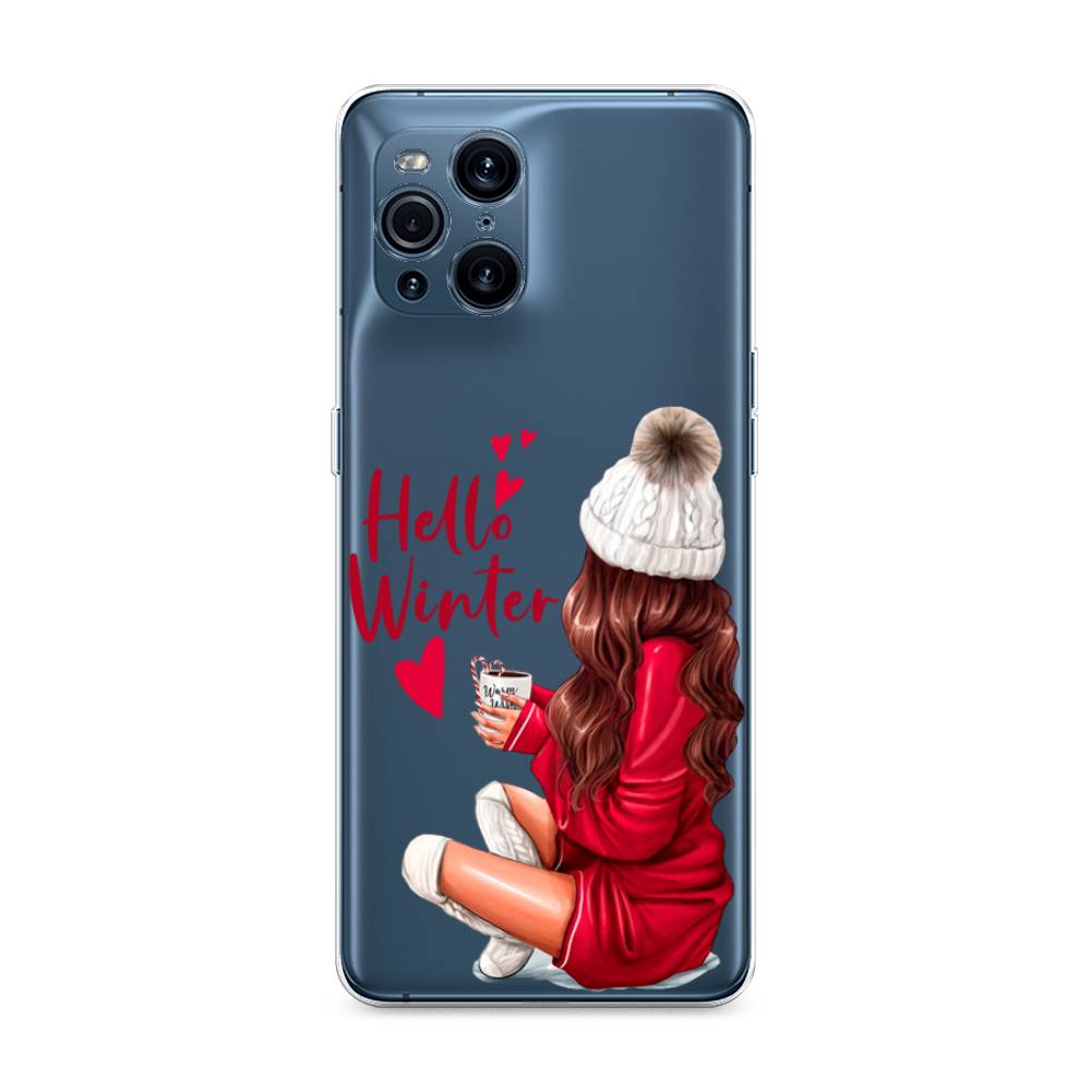 

Чехол для Oppo Find X3 Pro "Hello winter", Красный;белый;коричневый, 255750-5