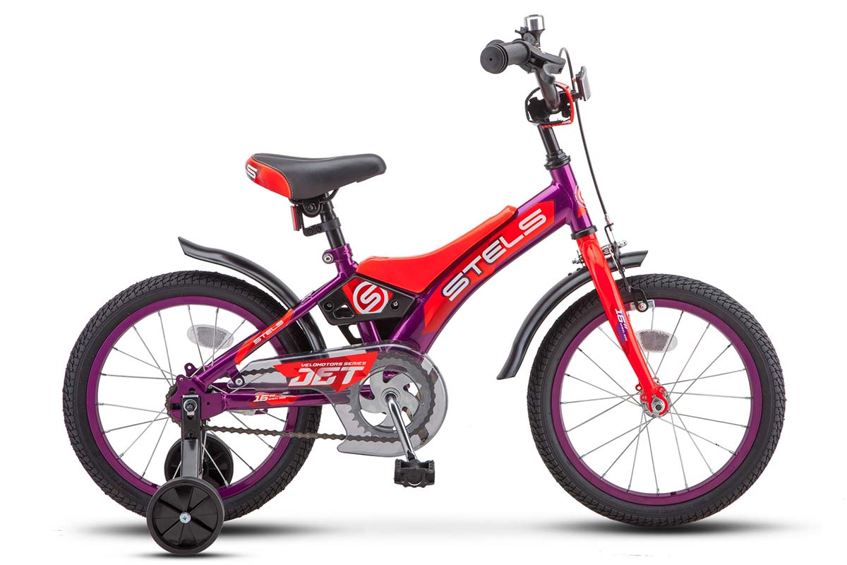 

Детский велосипед STELS 16" Jet 9" Фиолетовый-оранжевый, Jet 16"