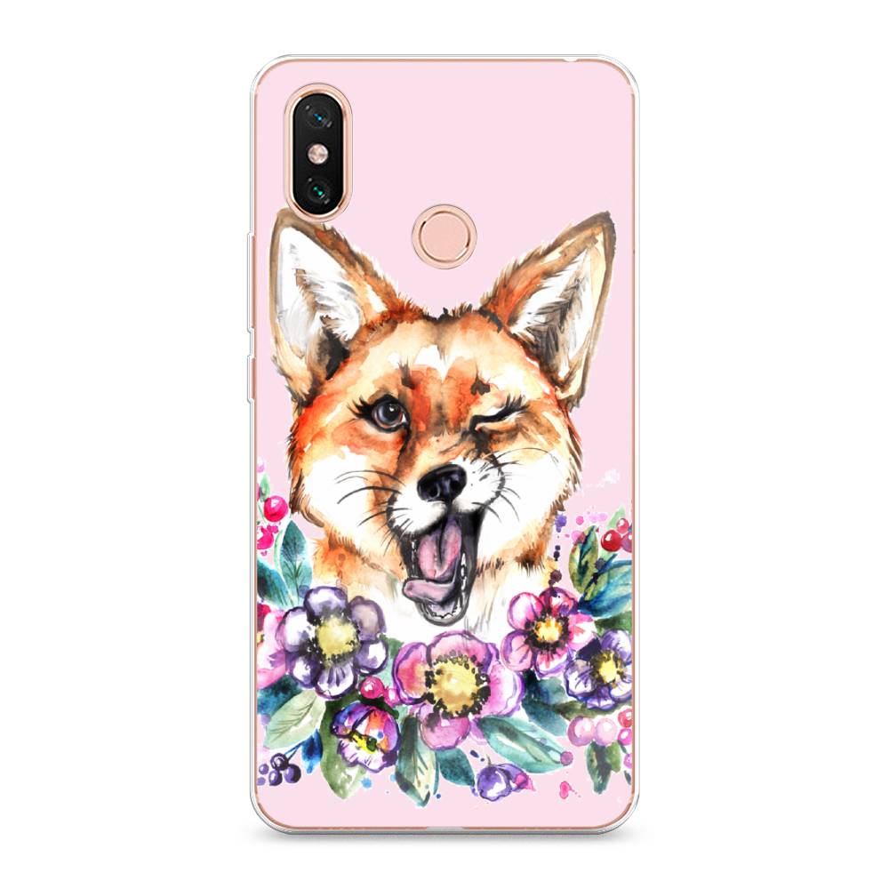 

Чехол Awog на Xiaomi Mi Max 3 "Подмигивающая лиса", Разноцветный, 34350-10