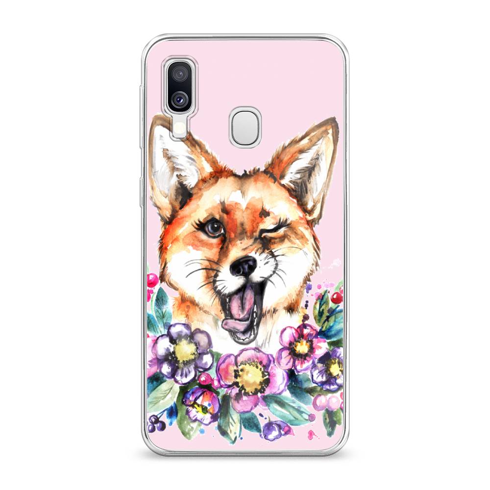 

Чехол Awog на Samsung Galaxy A40 "Подмигивающая лиса", Разноцветный, 28050-10