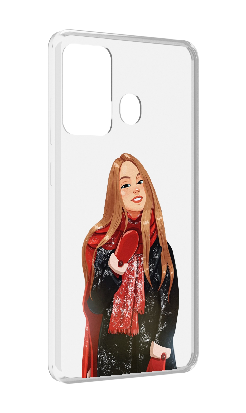 Чехол MyPads Новогодний-зимний-арт женский для ITEL A27 / ITEL P17