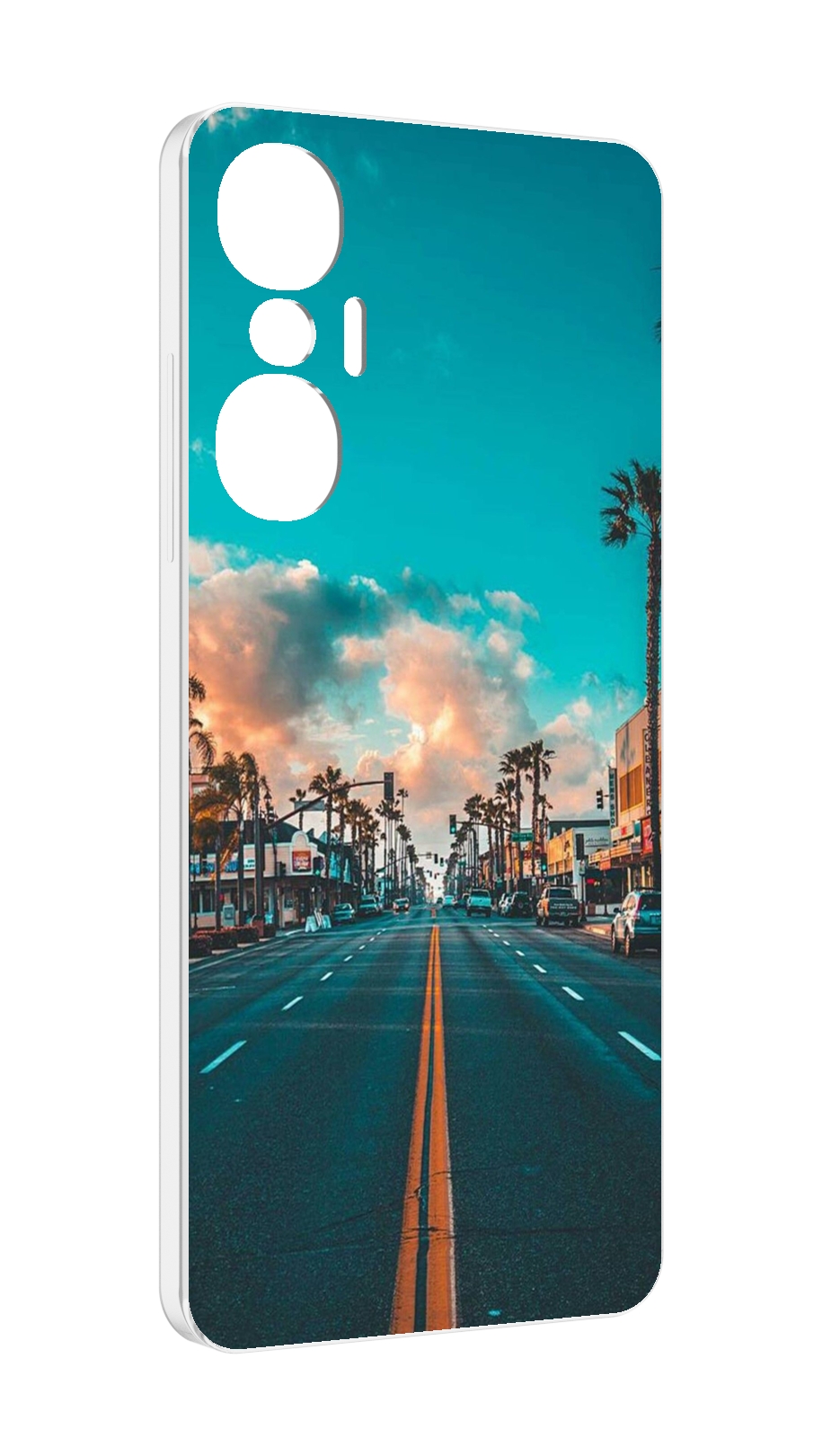 

Чехол MyPads дорога-в-лос-анджелес для Infinix Hot 20S противоударный, Tocco
