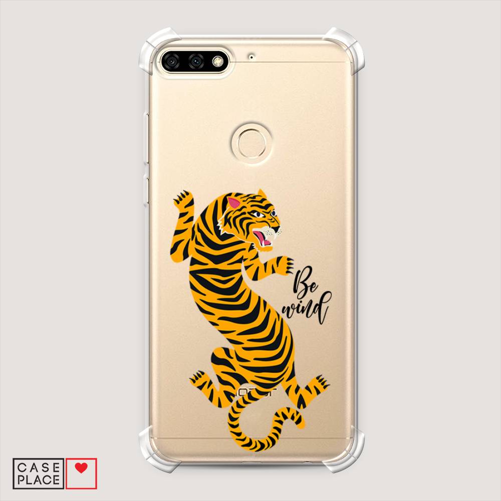

Чехол Awog на Huawei Y6 Prime 2018 "Tiger be wind", Желтый;черный