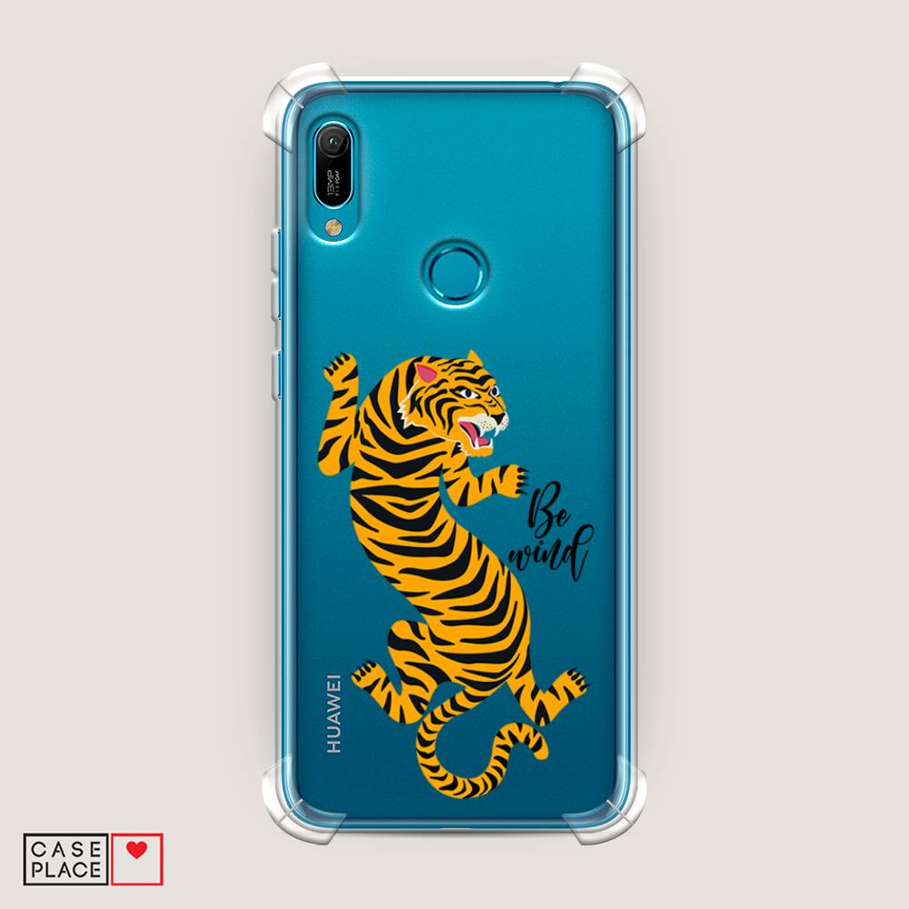 

Чехол Awog на Huawei Y6 2019 "Tiger be wind", Желтый;черный