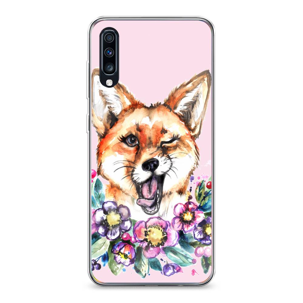 

Чехол Awog на Samsung Galaxy A70 "Подмигивающая лиса", Разноцветный, 28150-10