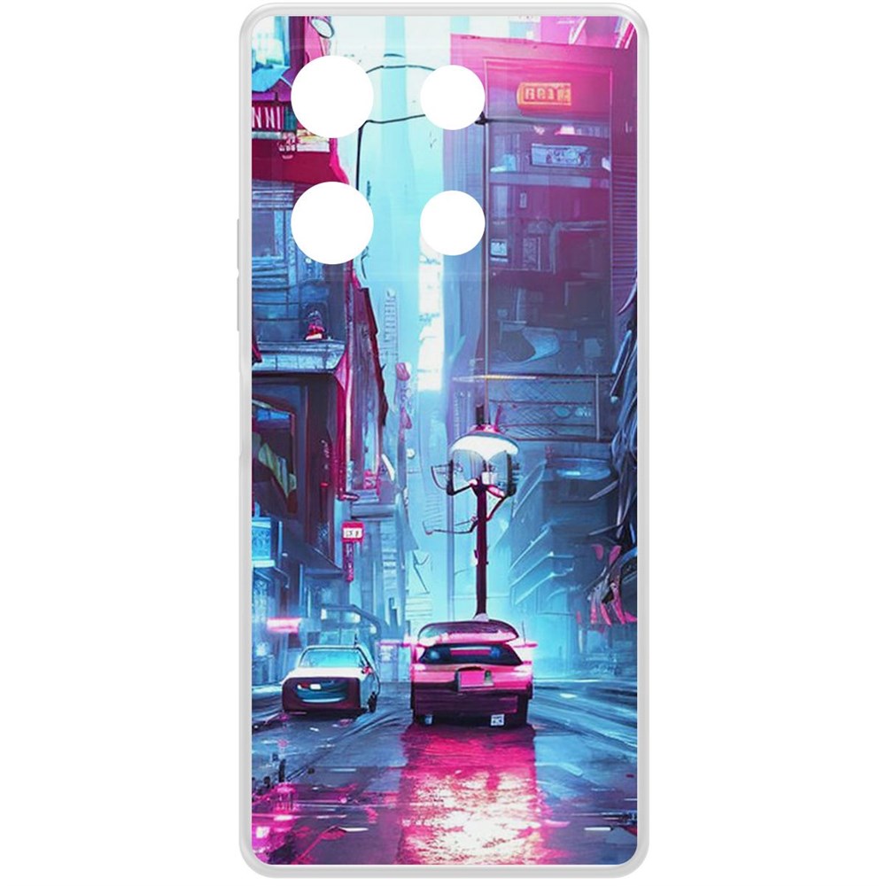 

Чехол-накладка Krutoff Clear Case Киберпанк Улица для INFINIX Note 30 Pro, Прозрачный