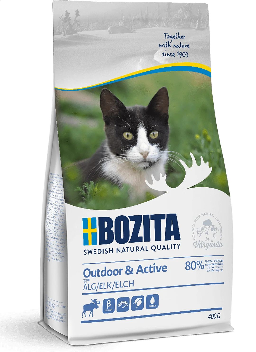 фото Сухой корм для кошек bozita outdoor&active, дичь, 0,4кг