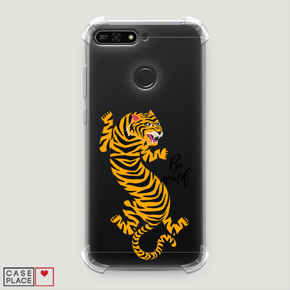 

Чехол Awog на Honor 7A Pro "Tiger be wind", Желтый;черный