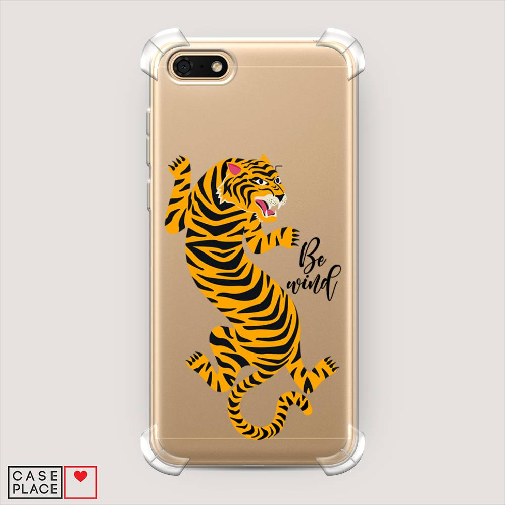 

Чехол Awog на Honor 7A "Tiger be wind", Желтый;черный