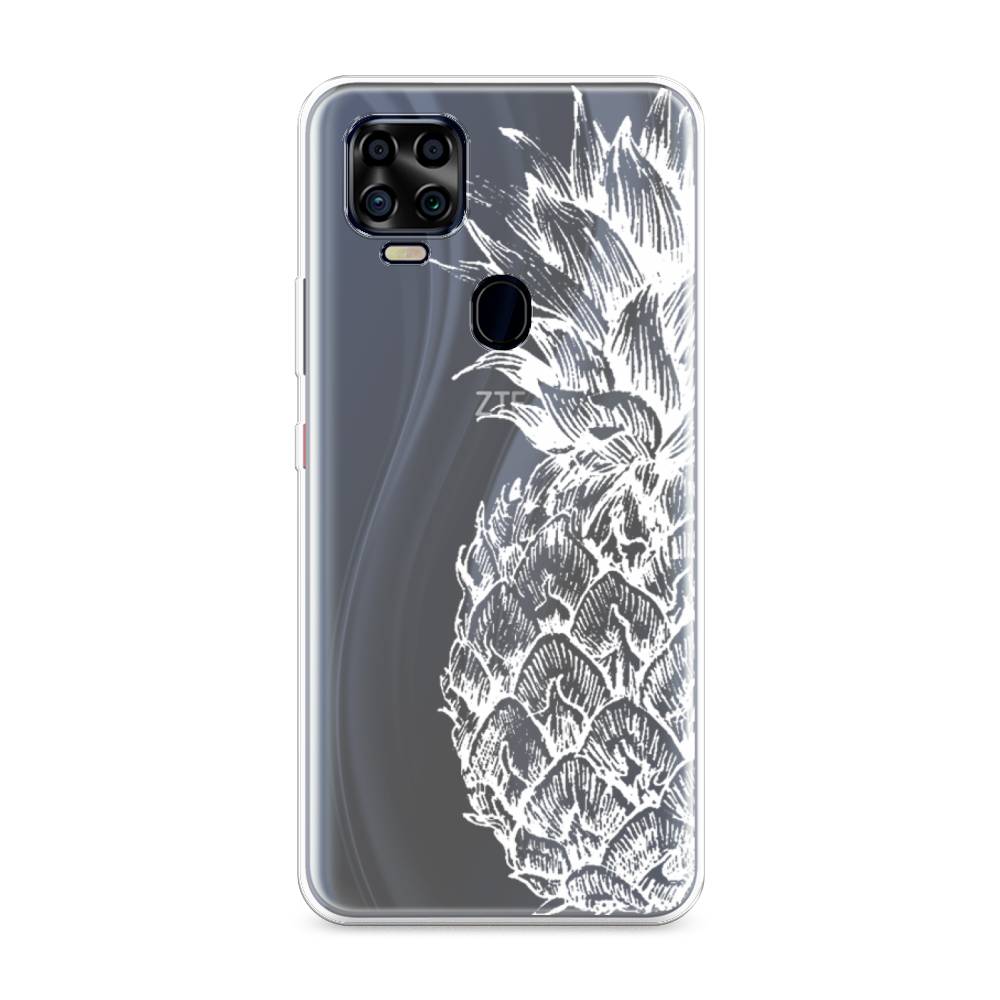 

Чехол Awog на ZTE Blade V2020 4G / ЗТЕ Блэйд V2020 4G "Ананас графика белая", Разноцветный, 134350-10