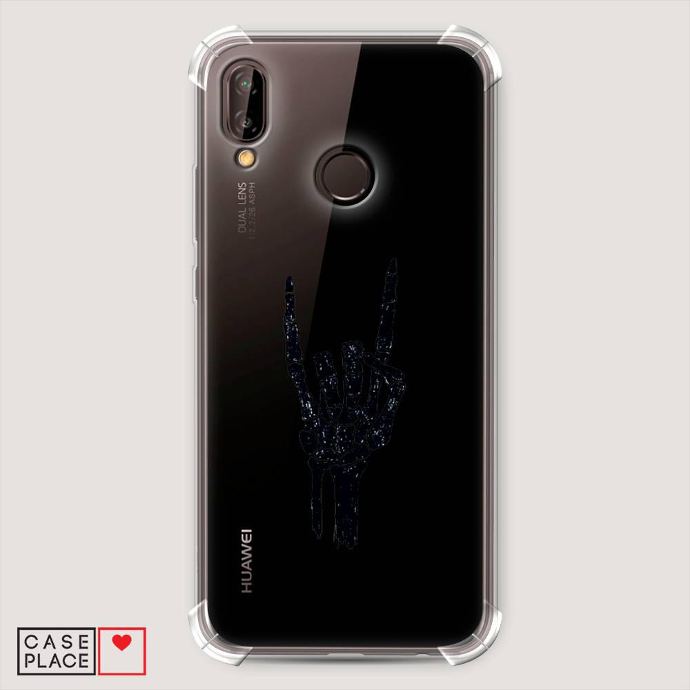 

Чехол Awog "Rock for a skeleton" для Huawei P20 Lite, Черный;прозрачный, 64451-1