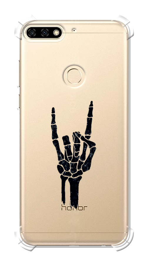 

Чехол Awog на Honor 7C "Rock for a skeleton", Черный;прозрачный, 64551-1