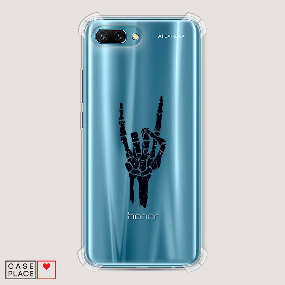 

Чехол Awog на Honor 10 "Rock for a skeleton", Черный;прозрачный, 65351-1