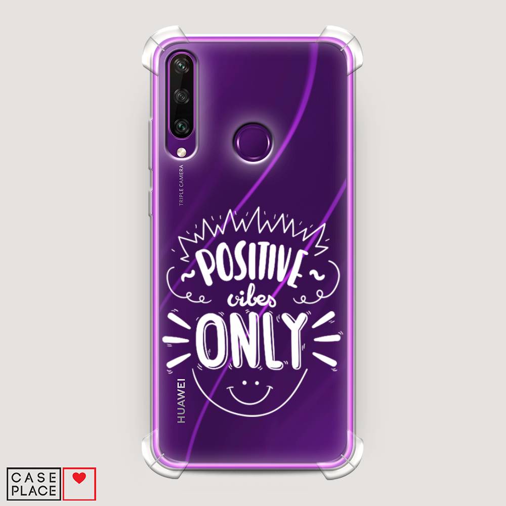 

Чехол Awog на Huawei Y6p "Positive vibes only графика", Белый, 6103251-1